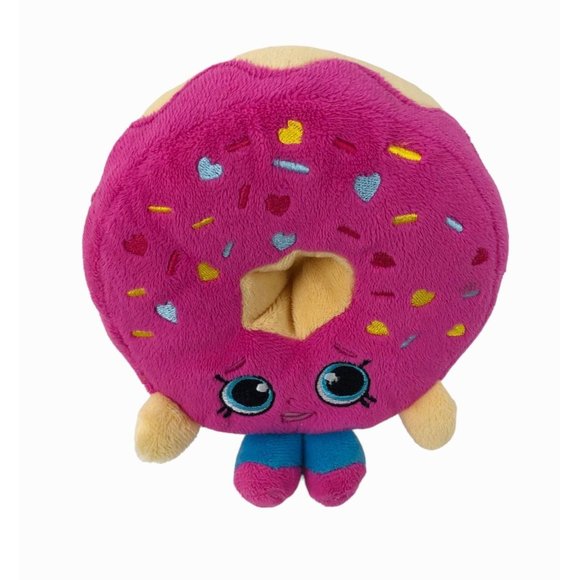 Shopkins Pink Sprinkle Smiley Face Donut Stuffed Animal Plush Toy Collectible - Picture 10 of 10